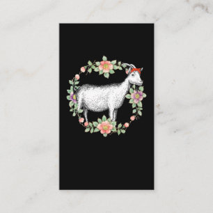 Blume Goat Girl Bandana Animal Lover Visitenkarte