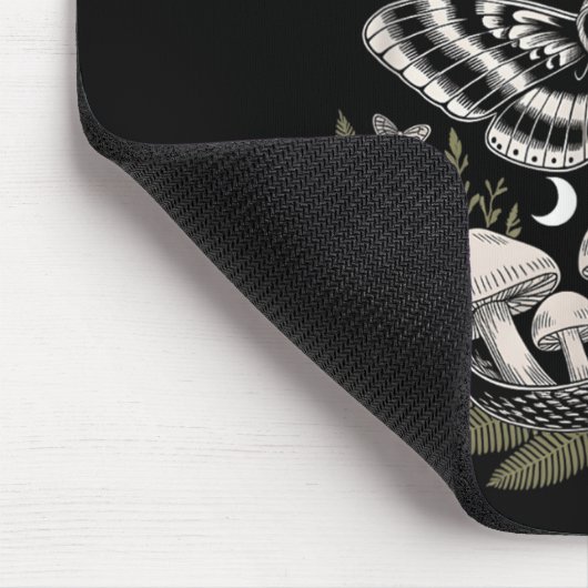 Blume Goblincore Moth Butterfly Monophons Cotta Mousepad (Ecke)