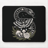 Blume Goblincore Moth Butterfly Monophons Cotta Mousepad (Vorne)