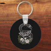 Blume Goblincore Moth Butterfly Monophons Cotta Schlüsselanhänger (Vorderseite)