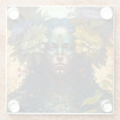Blume Goddess Fantasy Art Untersetzer (Rückseite)