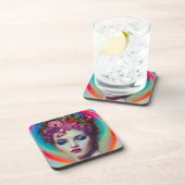 Blume Goddess Getränkeuntersetzer (Rechte Seite)