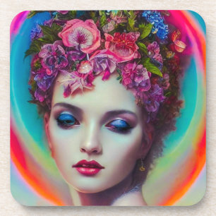 Blume Goddess Getränkeuntersetzer