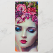 Blume Goddess Lesezeichen Menükarte (Rückseite)