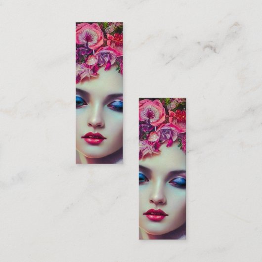 Blume Goddess Lesezeichen Mini Visitenkarte (Vorne/Hinten)
