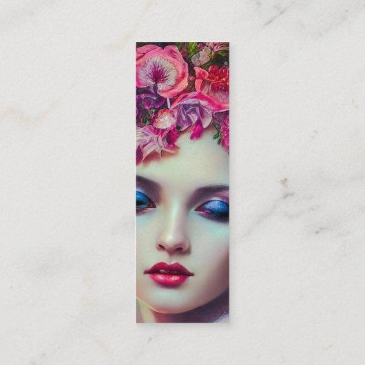 Blume Goddess Lesezeichen Mini Visitenkarte (Rückseite)