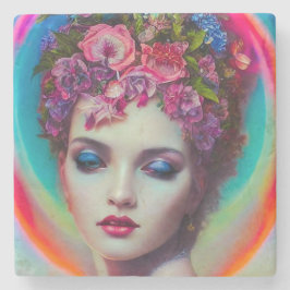 Blume Goddess Steinuntersetzer