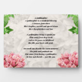 Blume Godtochter Poem Plaque Fotoplatte (Vorderseite)