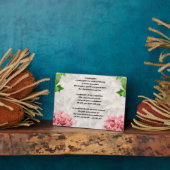 Blume Godtochter Poem Plaque Fotoplatte (Seite)