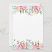 Blume Gold Brush Stroke Brautparty Einladung (Rückseite)