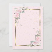 Blume Gold Frame Retirement Party Einladung (Rückseite)