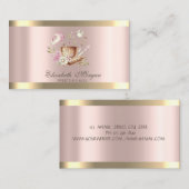 Blume Gold Strip Rose Gold Bäckereiwerkzeuge Visitenkarte (Vorne/Hinten)