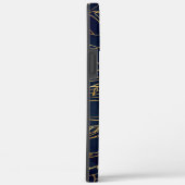 Blume Gold und Blue Dahlia Case-Mate iPhone Hülle (Rückseite / Rechts)