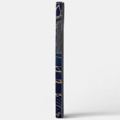 Blume Gold und Blue Dahlia Case-Mate iPhone Hülle (Rückseite / Links)