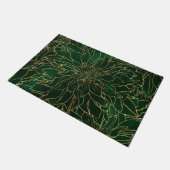 Blume Gold und Green Dahlia Fußmatte (Schrägansicht)