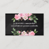 Blume | Golden Floral | Linien Visitenkarte (Rückseite)