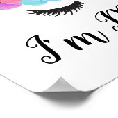 Blume Goldene Magie Einhorn Girls Poster (Ecke)