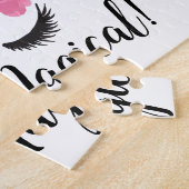 Blume Goldene Magie Einhorn Girls Puzzle (Seite)