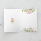 Blume Goldener Teekessel zum Muttertag Karte (Innenseite)