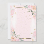 Blume Goldrahmen Roses Quinceañera Einladung (Rückseite)