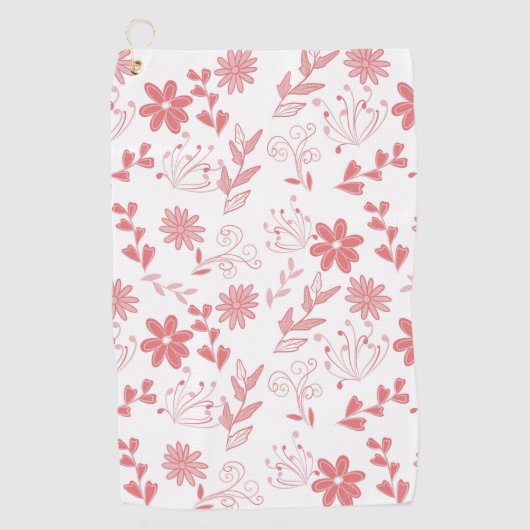 Blume Golfhandtuch (Vorderseite)