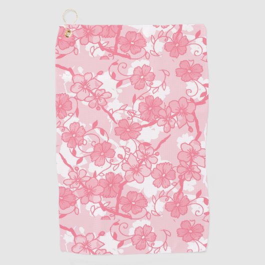 Blume Golfhandtuch (Vorderseite)