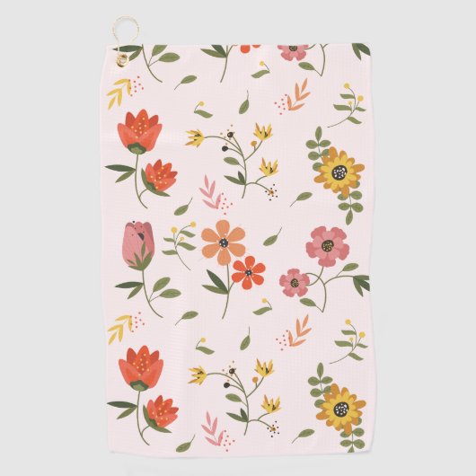 Blume Golfhandtuch (Vorderseite)