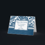 Blume Grandson und seine Ehefrau Jahrestag Karte<br><div class="desc">Glückliche Hochzeitskarte für Enkel und seine Ehefrau mit hübschen blauen Blumen und herzlichen Vers.</div>