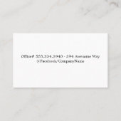 Blume Graphic | Zahnarzt Visitenkarte (Rückseite)