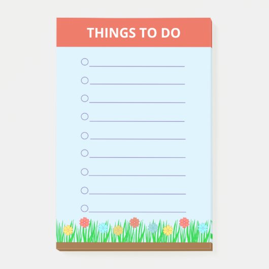 Blume & Gras Personalisierte Dinge zu tun Post-it Klebezettel (Vorderseite)