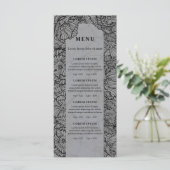 Blume, graues Blumenmenü oder Preisliste Menükarte (Stehend Vorderseite)