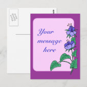 Blume - Grenz-Postkarte Postkarte (Vorne/Hinten)