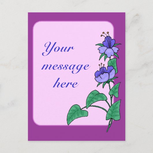 Blume - Grenz-Postkarte Postkarte (Vorderseite)