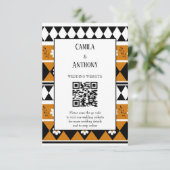 Blume Grenzstreifen Diamond-Boho Blumenmuster Begleitkarte (Stehend Vorderseite)