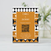 Blume Grenzstreifen Diamond-Boho Blumenmuster Begleitkarte (Stehend Vorderseite)