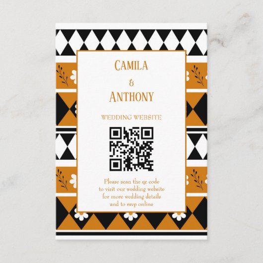 Blume Grenzstreifen Diamond-Boho Blumenmuster Begleitkarte (Vorderseite)