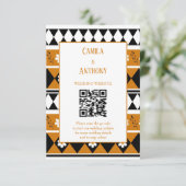 Blume Grenzstreifen Diamond-Boho Blumenmuster Begleitkarte (Stehend Vorderseite)