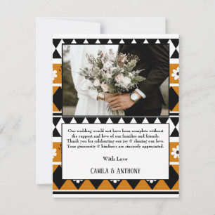 Blume Grenzstreifen Diamond-Boho Blumenmuster Dankeskarte