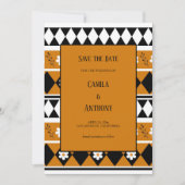 Blume Grenzstreifen Diamond-Boho Blumenmuster Einladung (Vorderseite)