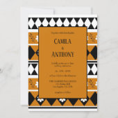 Blume Grenzstreifen Diamond-Boho Blumenmuster Einladung (Vorderseite)