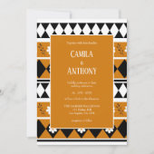 Blume Grenzstreifen Diamond-Boho Blumenmuster Einladung (Vorderseite)