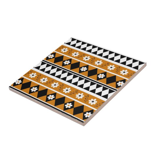 Blume Grenzstreifen Diamond-Boho Blumenmuster Fliese (Seite)