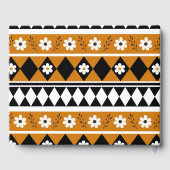 Blume Grenzstreifen Diamond-Boho Blumenmuster Gästebuch (Rückseite)