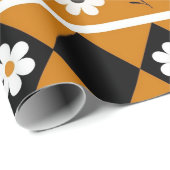 Blume Grenzstreifen Diamond-Boho Blumenmuster Geschenkpapier (Rolleneckpunkt)