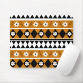 Blume Grenzstreifen Diamond-Boho Blumenmuster Mousepad (Mit Mouse)
