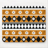 Blume Grenzstreifen Diamond-Boho Blumenmuster Mousepad (Vorne)