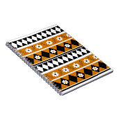 Blume Grenzstreifen Diamond-Boho Blumenmuster Notizblock (Rechte Seite)