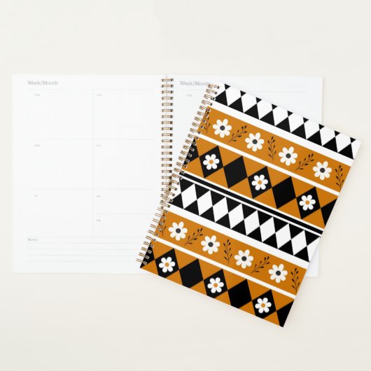 Blume Grenzstreifen Diamond-Boho Blumenmuster Planer (Anzeige)
