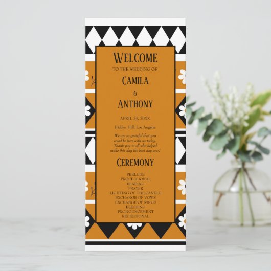 Blume Grenzstreifen Diamond-Boho Blumenmuster Programm (Stehend Vorderseite)