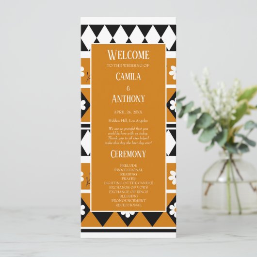 Blume Grenzstreifen Diamond-Boho Blumenmuster Programm (Stehend Vorderseite)